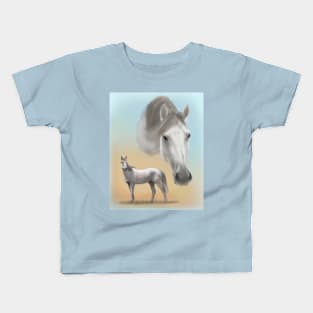 Gray Horse Kids T-Shirt